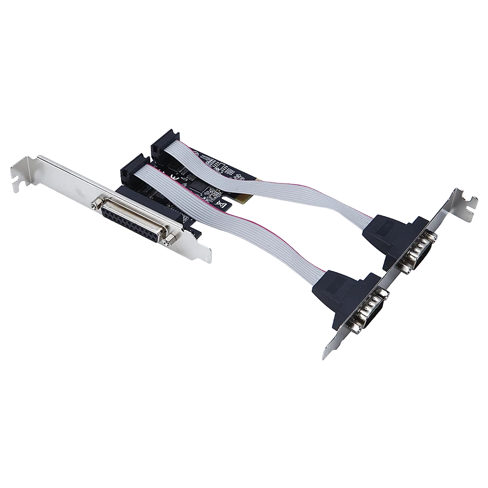 

2 шт. PCI Express на 2 последовательных 1 параллельных карт компьютерный адаптер Asix99100 RS232 DB9 и DB25