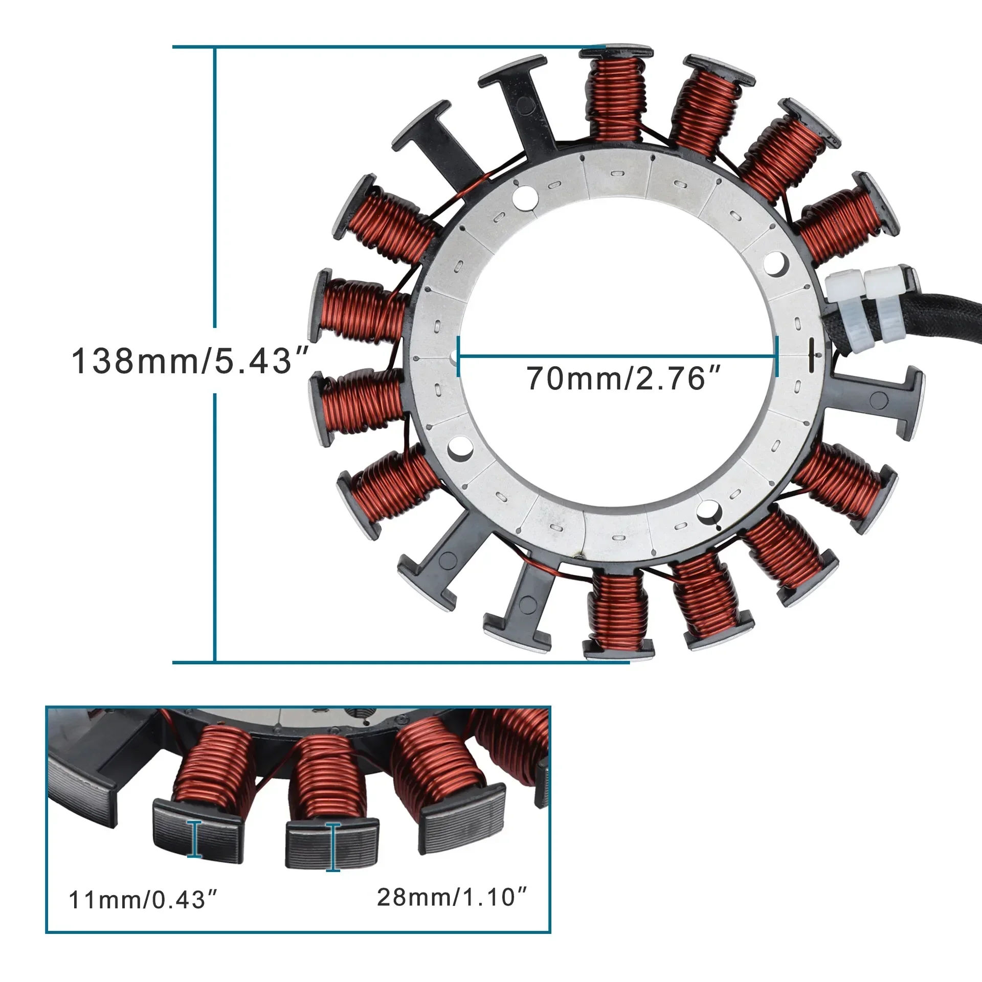 Motorcycle stator ignition coil accessories are suitable for FR541V FR600V off-road vehicle ATV modification