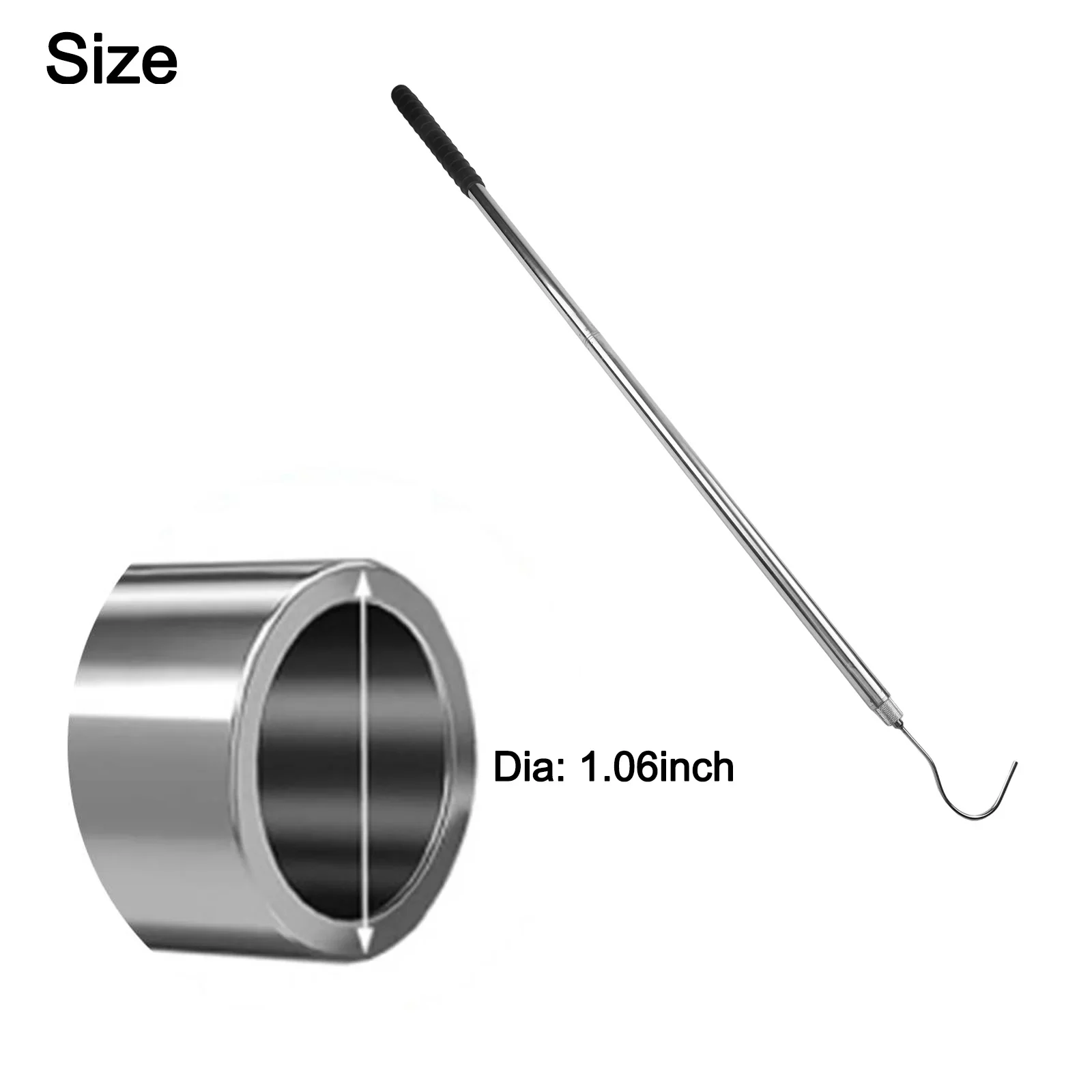 Ergonomic Grip Retrieval Tool Construction For Pools Easy Transport Enhanced Maintenance Approx. 183cm Pool Maintenance
