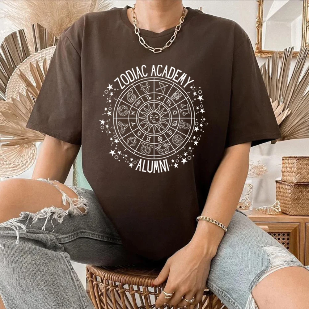 Zodiac Academy Alumni  T Shirt Vega Twins T-shirt Vintage Zodiac Signs Shirt Star Constellations Shirt Unisex Graphic T Shirt