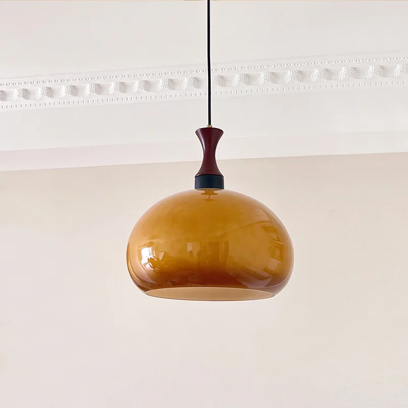 

Bauhaus Mid-Century Pendant Lamp Art Bedroom Study Vintage Retro Minimalist Ins Restaurant Bar Balcony Glass Lighting Fixture