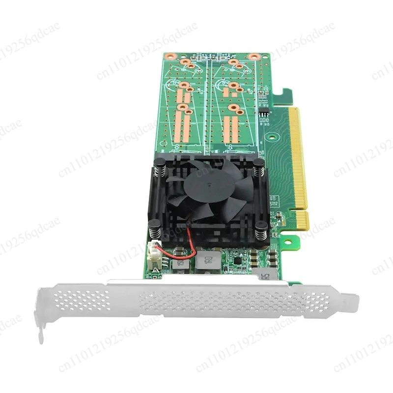 PCIe 3.0 X16 to Quad M.2 NVMe SSD Swtich Adapter Card for Servers- 4*NVMe SSD for 2242,2260,2280mm