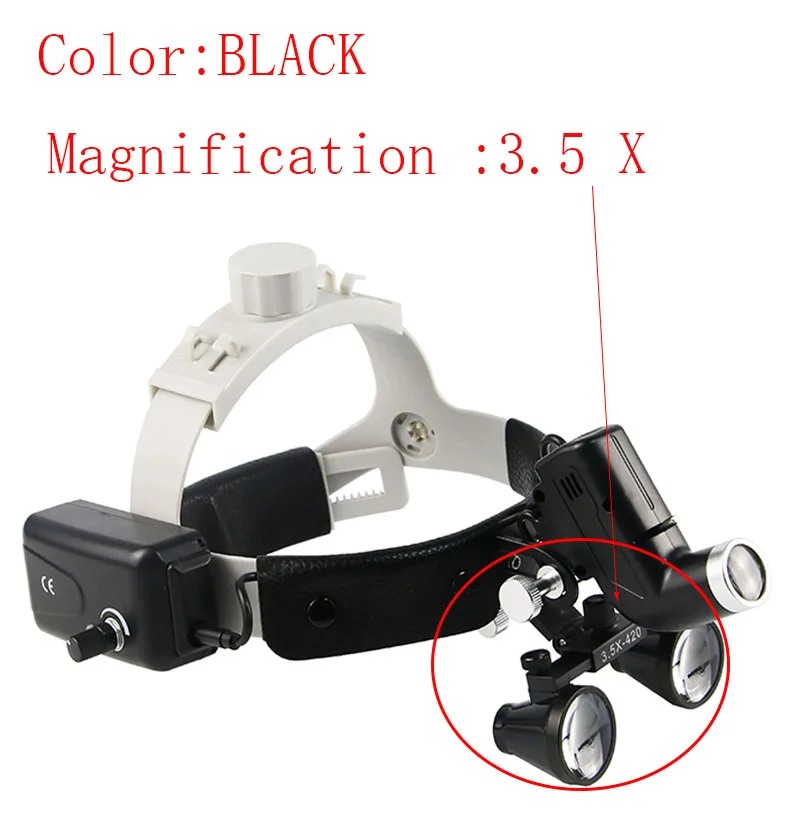 surgical front lamp dental lamp led dental unit surgical focus Dentistry 2.5X 3.5X Magnification Loupes Magnifying Glass