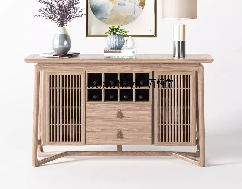 

44New Chinese ash wood solid wood side cabinets, storage lockers, display cabinets