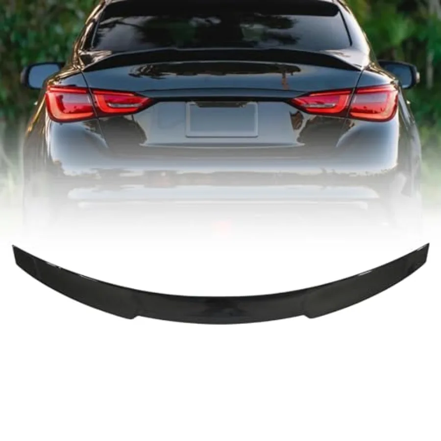 

Rear Trunk Spoiler Wing Compatible with 2014-2024 Infiniti Q50 M4 Style Carbon Fiber