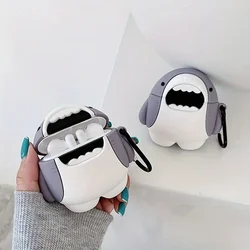 Cute Shark Cat's paw cartoon earphone case For Original Air Pro 6 TWS Case For Lenovo HT38 cover with hand ring earphone case