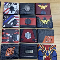 41 types Spider-man Wallet Marvel Comics Cartoon Purse PU Leather Short Wallet with Coin Pocket