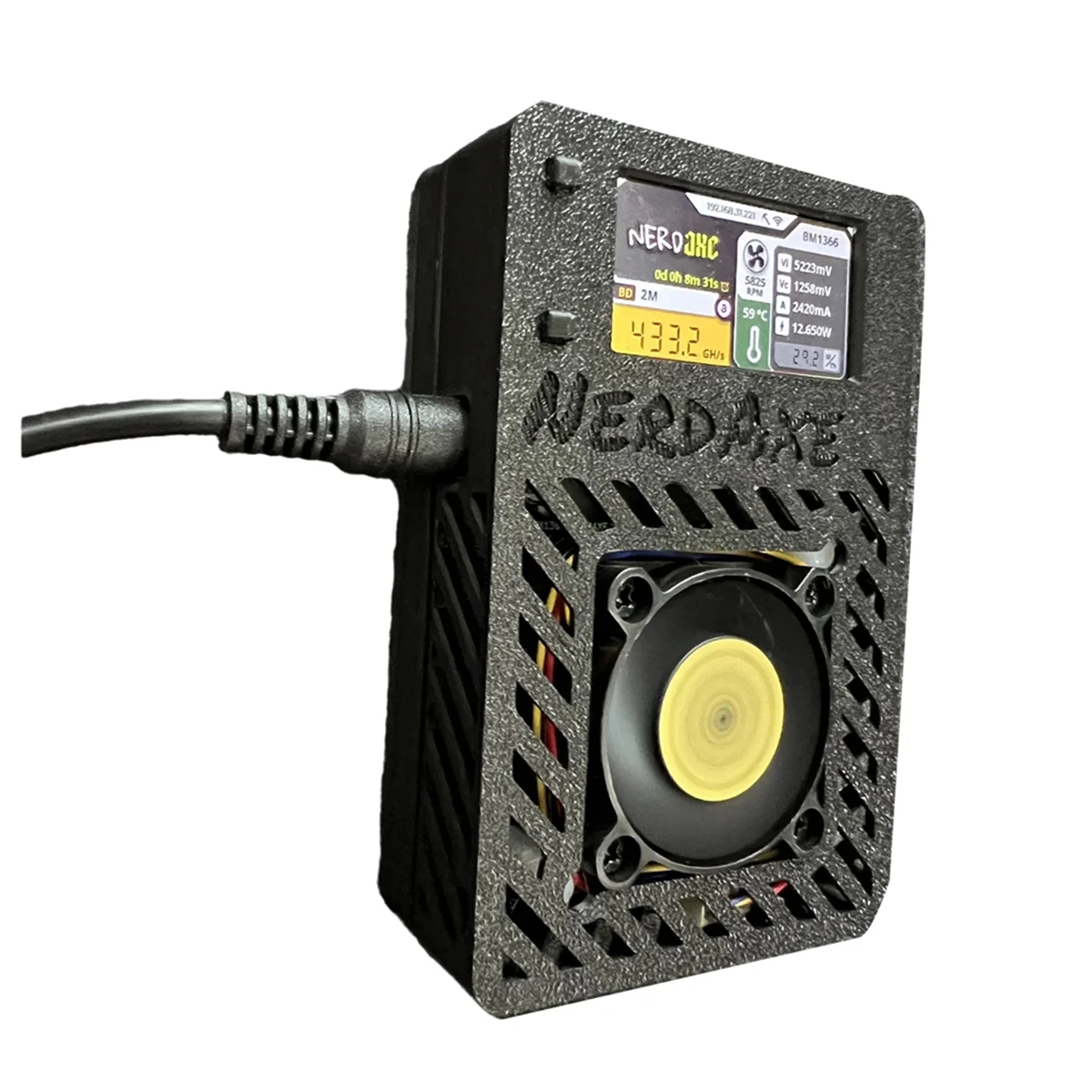 NerdAxe Miner Nerdminer 500Gh/S S19XP BM1366 ASIC Bitaxe UE Plug_N34R