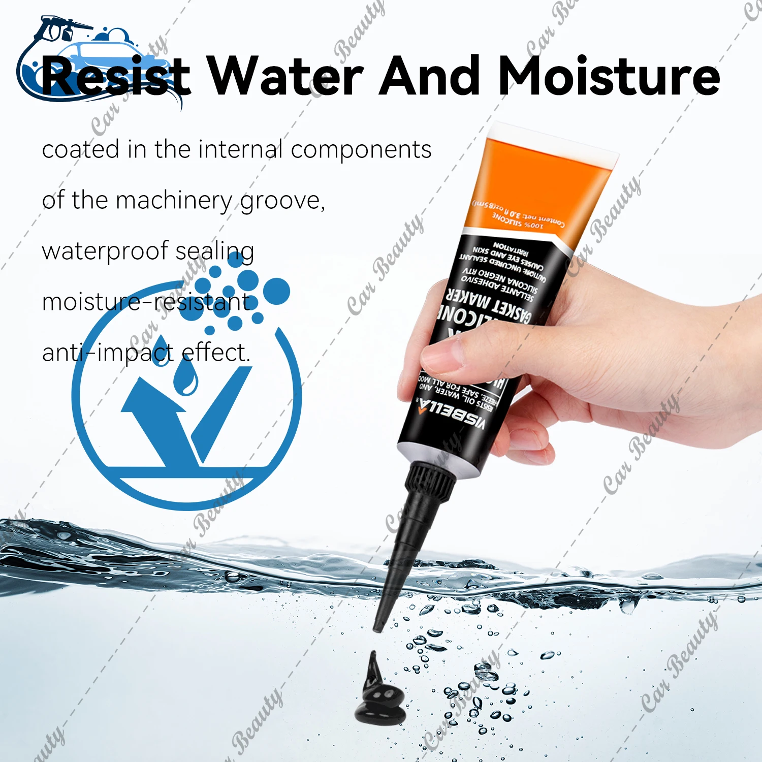 High Temperature Black RTV Silicone Gasket Maker Sealed Oil Resistant Waterproof Quick Dry for Bonding Automotive Engine Parts