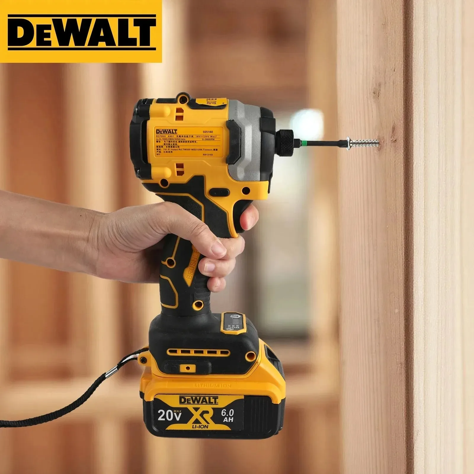 

Аккумуляторный шуруповерт DEWALT DCF850 20В - литиевая батарея - высокий стартовый крутящий момент (без аккумулятора и зарядного устройства)