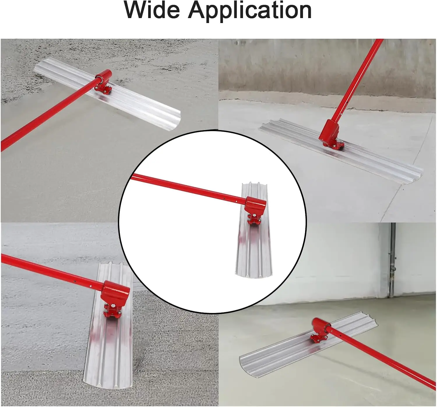 مجموعة أدوات تعويم الثور الخرساني مقاس 48 × 8 بوصة أدوات مجرفة أسمنتية، أدوات تشطيب الخرسانة من سبائك الألومنيوم والمغنيسيوم مع دعامة تعويم الثور