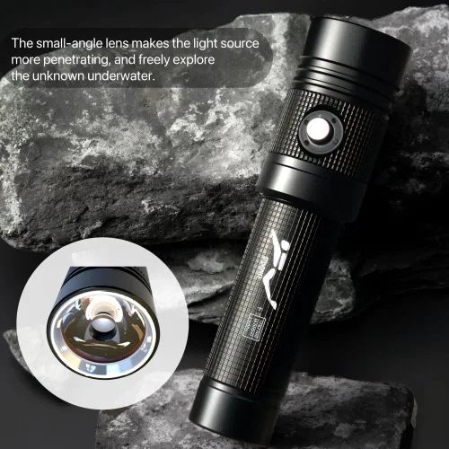 Diving T40 3-Mode 2000LM LED 100M Aluminum Waterproof Underwater 30W Flashlight Lamp Torch 18650/21700 Battery