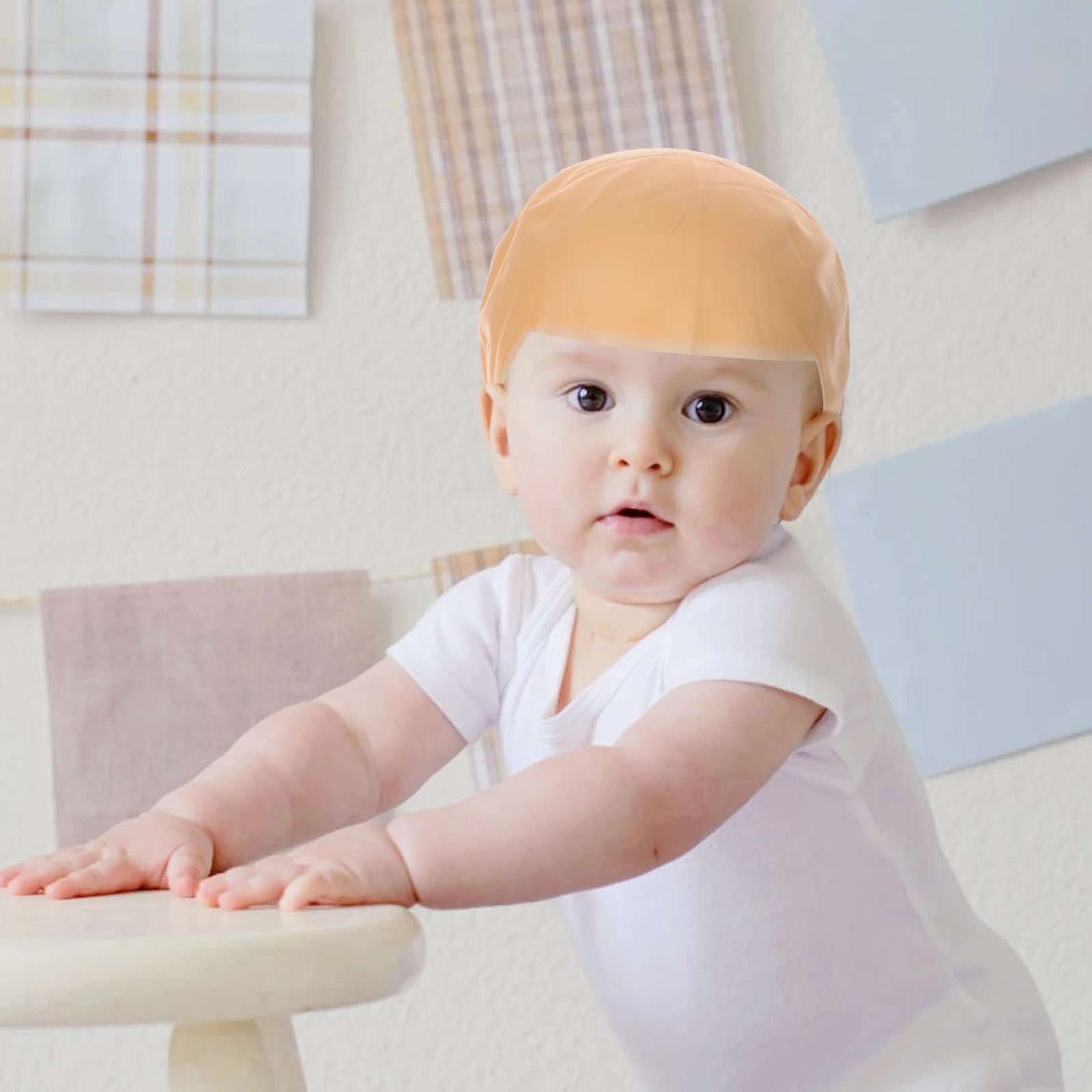 

2 Pcs Cosplay Children's Heads Bald Cap for Woman Caps Adults Halloween Costume Has