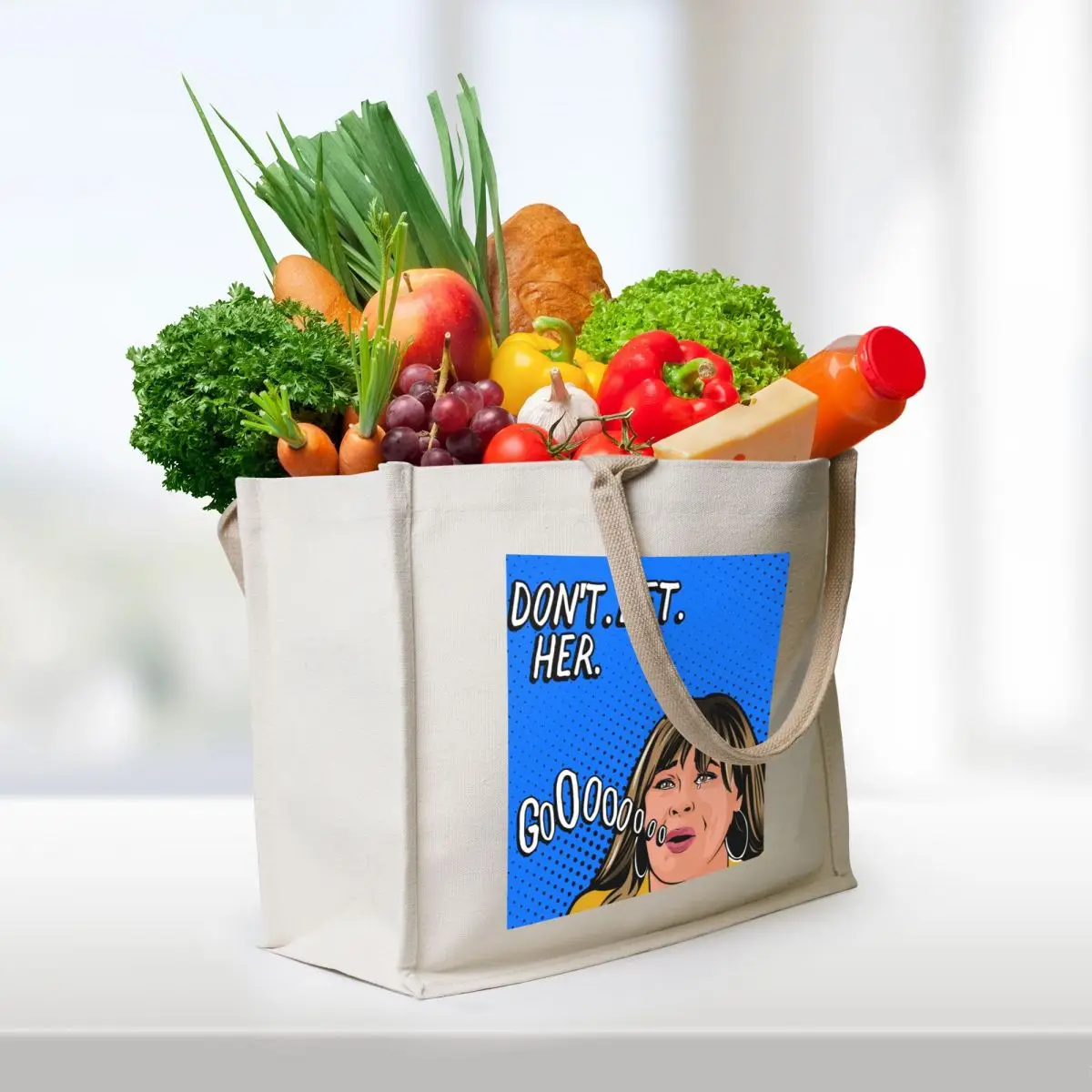 Don't let her go Peter Weber mom from the Bachelor pop art Tote Bag shopper bag woman large tote bag Women's bags