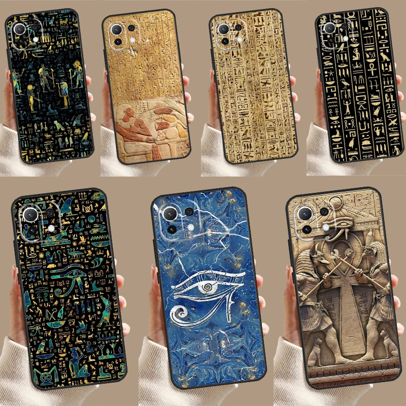 Egypt Pharaoh Mural Case For POCO F6 X6 X5 X3 Pro M6 M5s F3 F5 Xiaomi 14 13 Ultra 12 Lite 11T 12T 13T Pro Cover