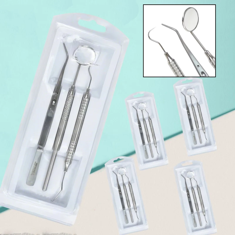 

Набор из 5 инструментов для удаления зубного камня из нержавеющей стали, для ухода за полостью рта, для чистки зубов, лабораторное оборудование