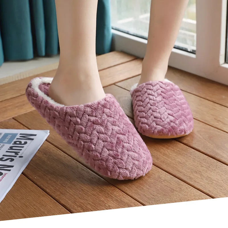 A Pair of Unisex Fluffy Home Slippers,Soft Lightweight and Comfortable,fabric Home Indoor Autumn Winter Slippers|Multiple Colors image 4