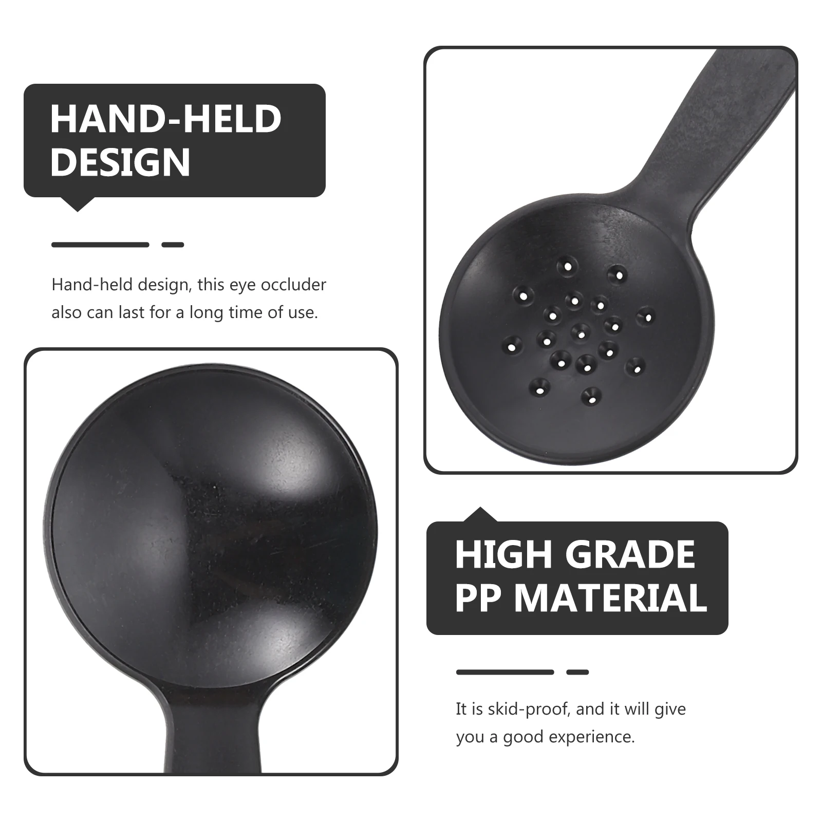 

2Pcs Eye Occluder Reusable Testing Kit Vision Examination Tool Supplies Handheld ABS Plastic