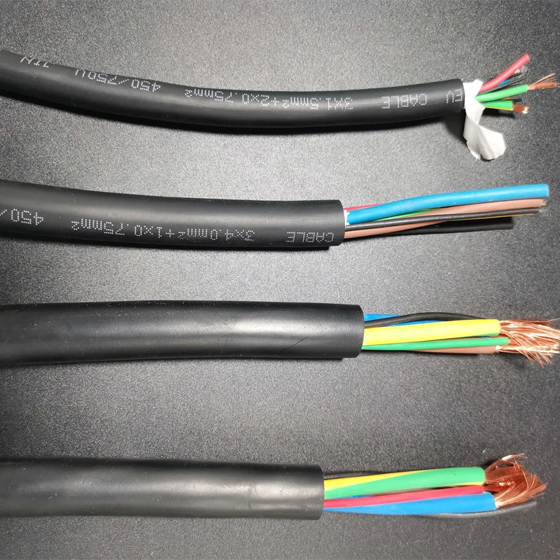 EV Cable EV New Energy Charging Cable TPE 4Core 5Core Pure Copper Charging Pile Charging Gun Connecting Wire Power Wire 125℃