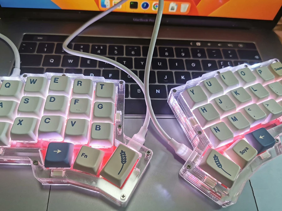 Lahvičky klávesnice programable 42 šifrovací klíč programable mechanická rozseknout klávesnice herní DIY bázi na QMK  horké wapes RGB podsvícená Klávesnice souprava