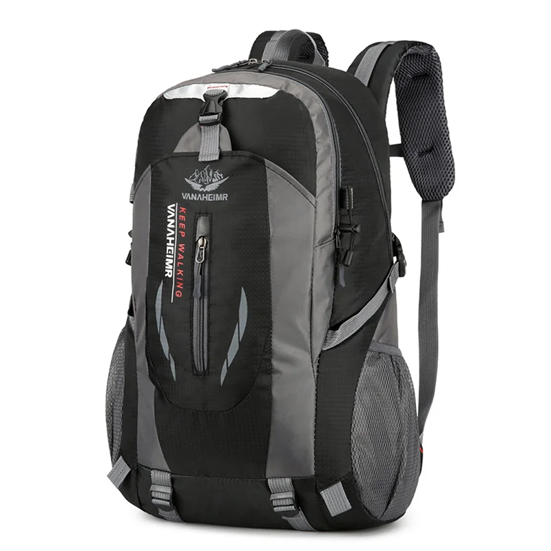حقيبة ظهر للمشي لمسافات طويلة في الهواء الطلق - 30-40LCapacity، سحاب للإغلاق، نمط الحروف، نمط رياضي، مناسبة لتسلق الجبال والأنشطة الخارجية
