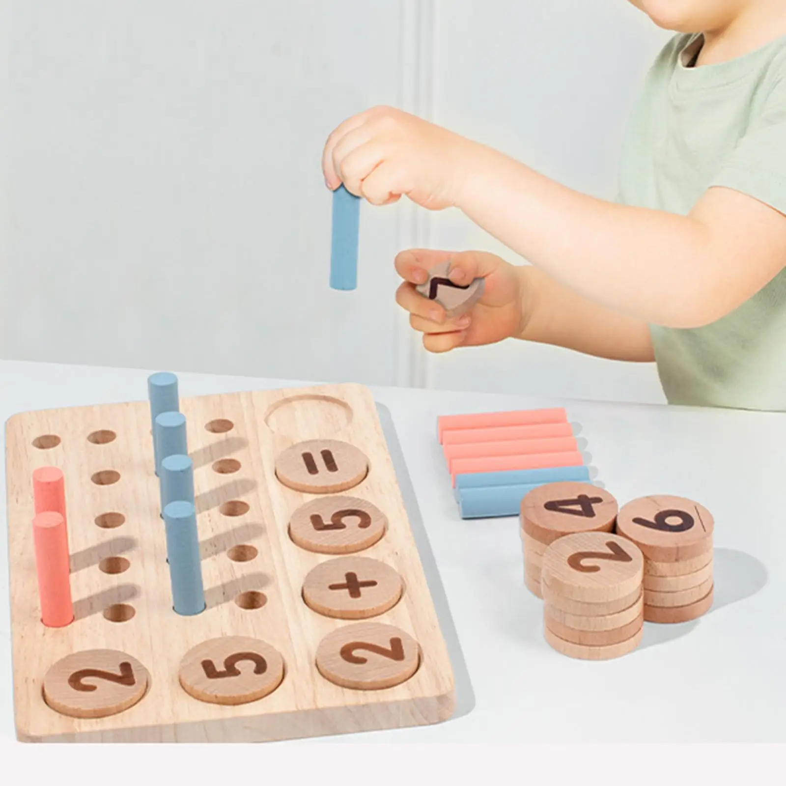 Wooden Educational Number Puzzle Early Education for Preschoolers Kids