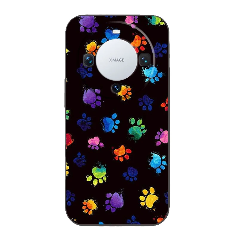 جراب هاتف سيليكون بتصميم لمخلب الكلاب لهاتف هاواوي ميت 60 pro p50 p40 p30 p20 p10 p الذكي y6 y7 y9 plus