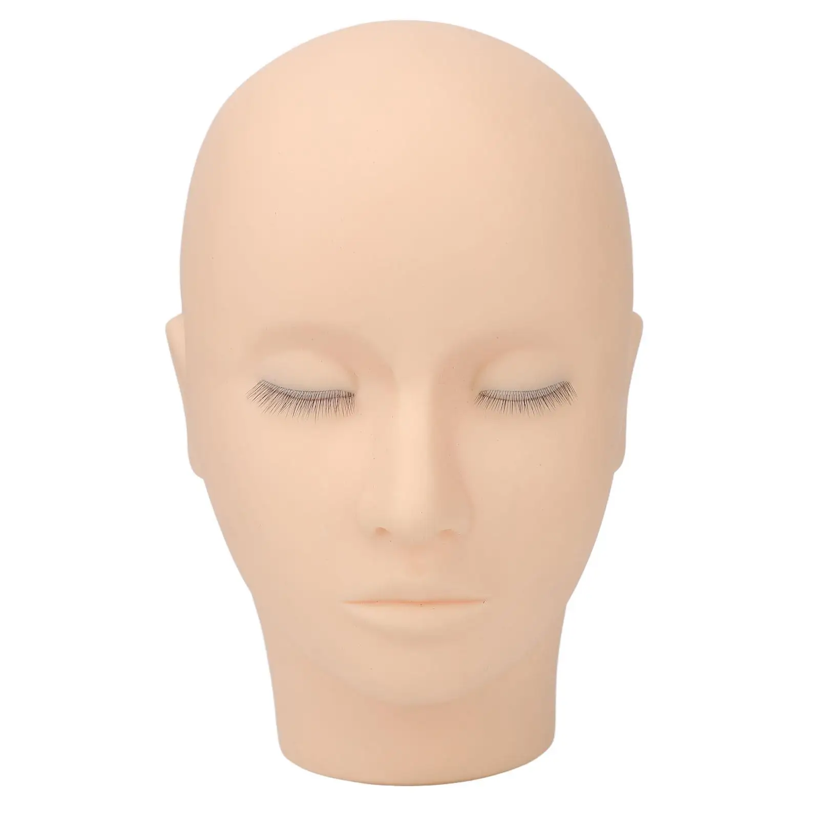 3-Layer Soft Silicone Lash Mannequin Head for Realistic Makeup & Massage Practice - Ideal for Salons