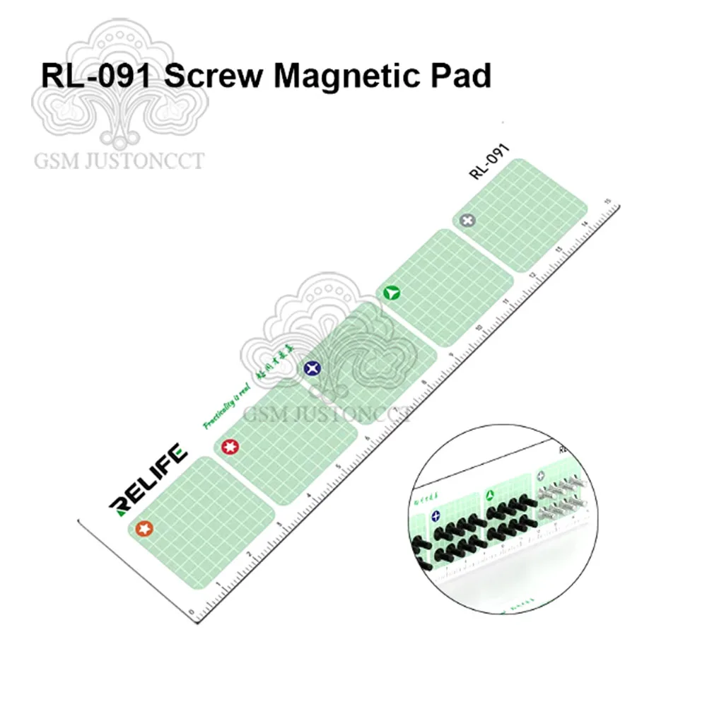 RELIFE RL-091 Magnetic Absorption Screws Storage Pad Partitioned Screw Storage Neat and tidy, Easy To Take