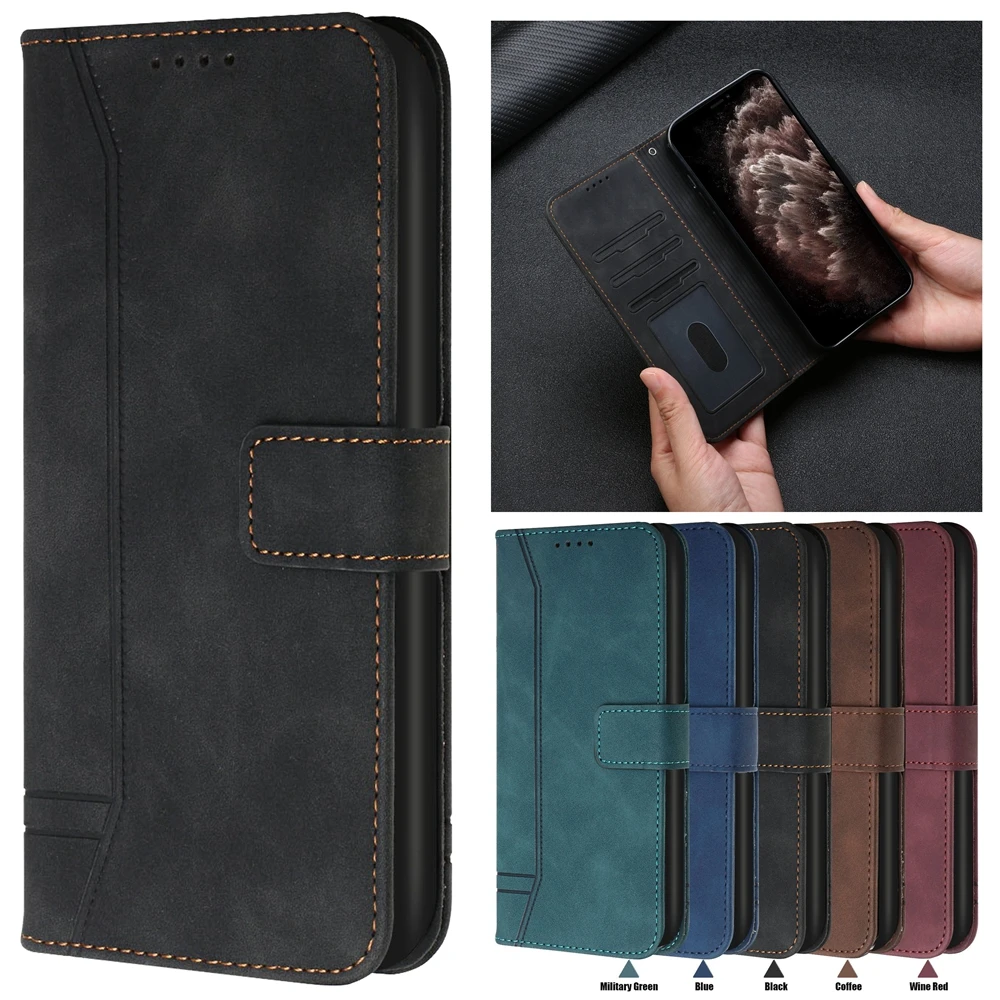 Realme 9i 8i 7i 9 8 7 Pro Leather Flip Phone Case for Funda Realme C35 C31 C30 C21Y C25 C17 Cover Case Luxury Wallet Card Holder