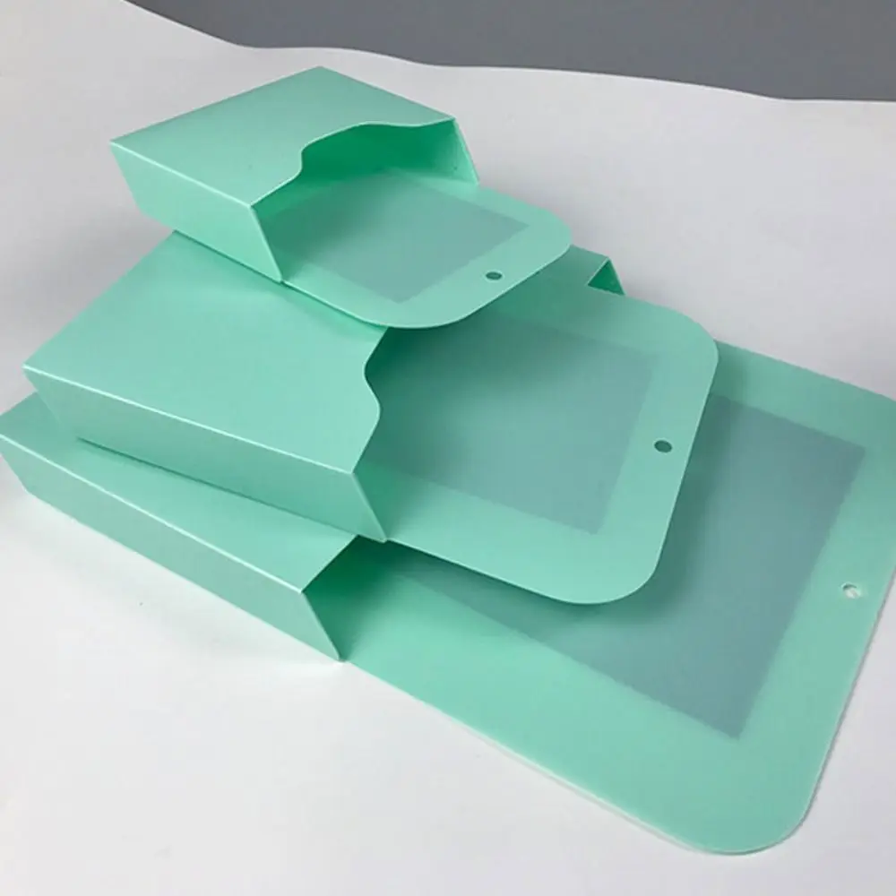PP Magnetic File Organizer Magnetic Mounting Mint Green Hanging File Holder Rounded Corners Hanging Magnetic Storage Box