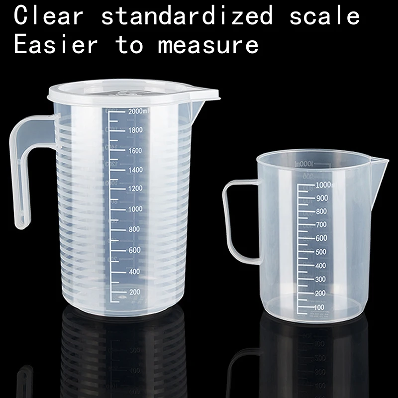 1PC 100ML-1000ML Non-stick Silicone Measuring Cup Food Grade Household Graduated Cups Kitchen Baking Measuring Tools High Volume