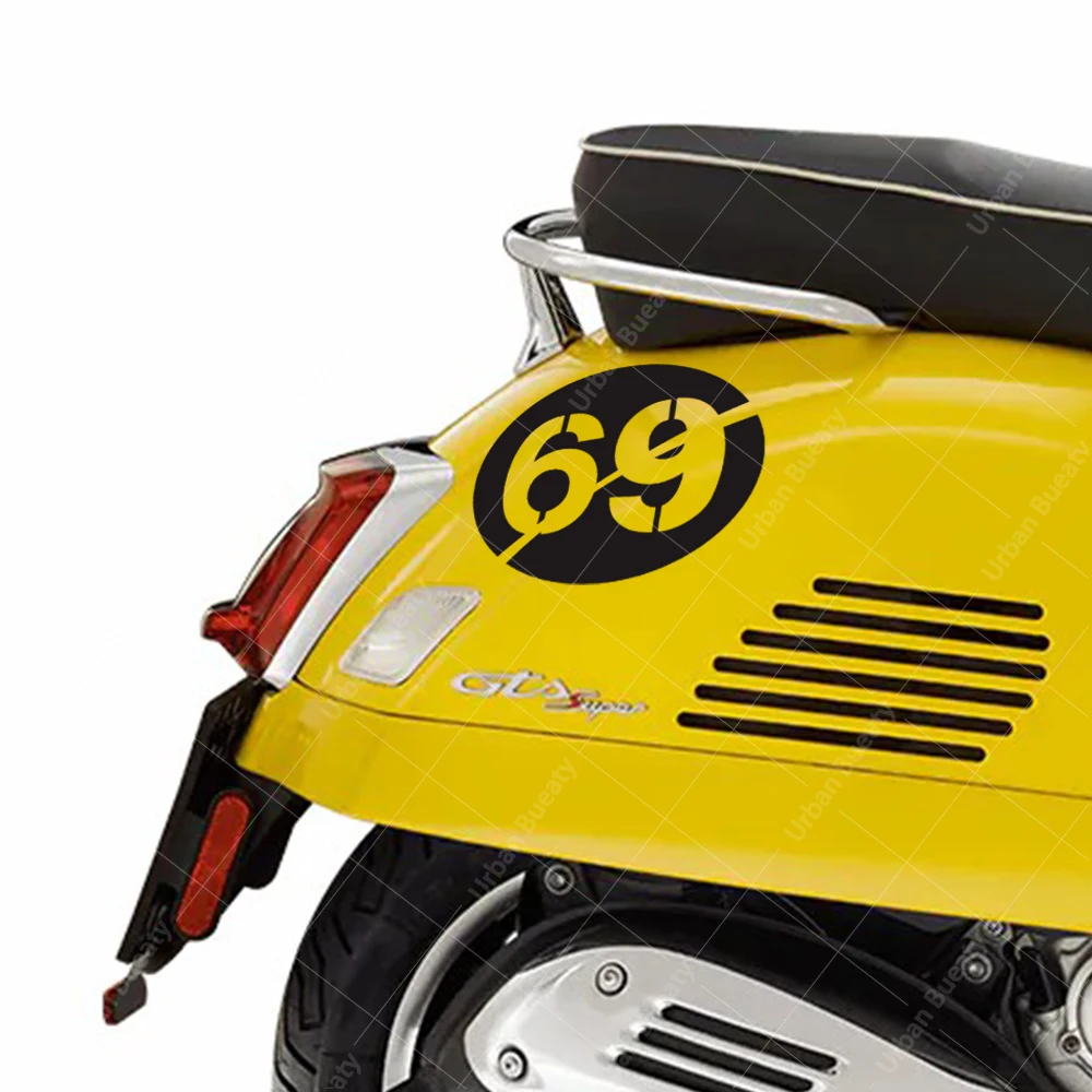 75th Anniversary Motorcycle number 69-85 Decal For Piaggio Vespa 946 GTV 150 50 Sprint Sei Giorni Picnic GTS 300 super Primavera