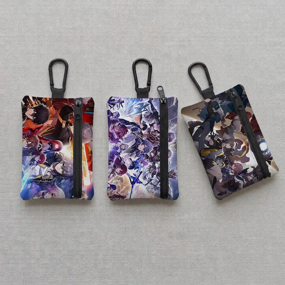 Anime Movie Honkai Star Rail Everyday Oxford Cloth Zipper Coin Purse - Lightweight Card Holder & Hanging Key Pouch