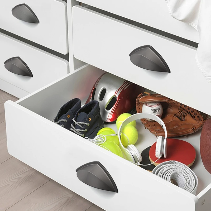 Minimalist drawer cabinet door shell pull handle for kitchen cabinet wardrobe and dressing table single-hole furniture hardware