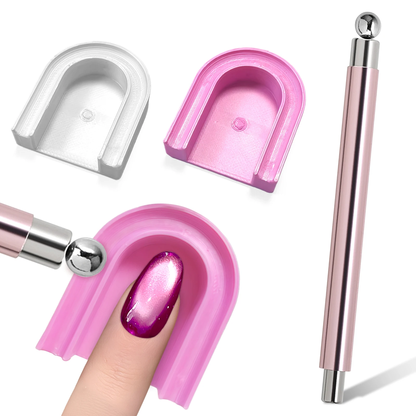 Cat Eye Nagel Magnet Assistent Halter Pad für Nail Art Magnetische Gel Polnisch Guide Tool Anfänger DIY Magnetische Nagel Helfer – Detail 1