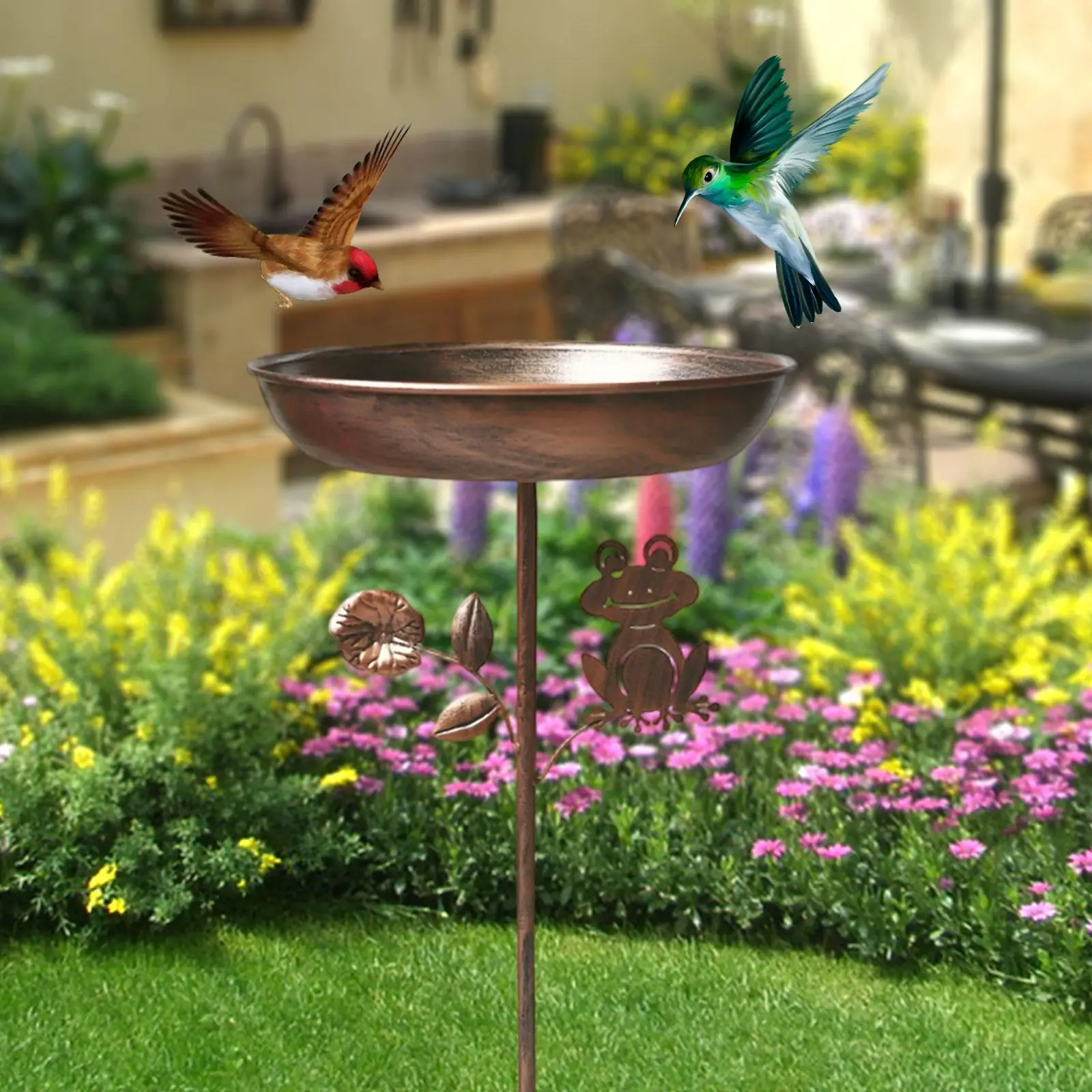 

Bird Bath Decorative Tray Lightweight Gift Birdfeeder for Outside Yard Porch