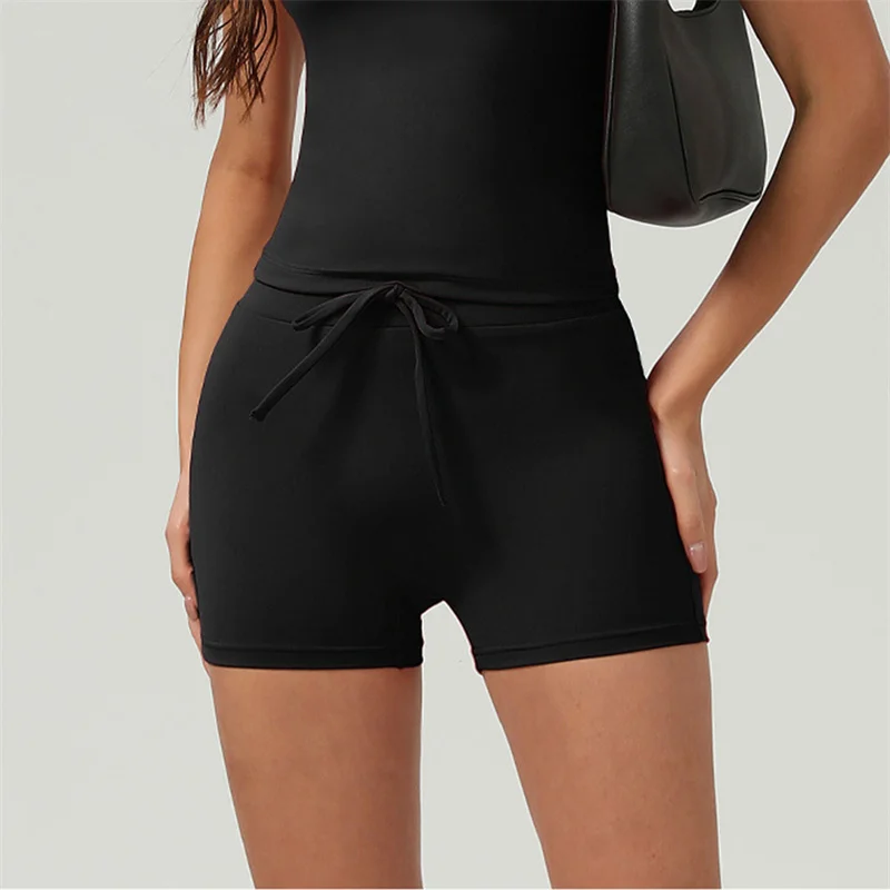 TRY TO BN Women Yoga Sports Shorts Pants Draw Strap Workout Jogging Cycling Training Running Fitness Shorts Leggings Gym Clothin