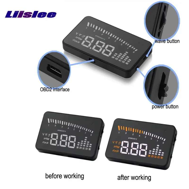 Car HUD Head Up Display OBD For Mercedes Benz E Class MB W212 Auto Accessories Projector Safe Driving Screen Plug And Play Film