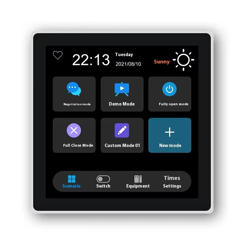 Smart Zigbee  Screen Switch Multi-Function Smart Panel LCD for Home Hotel Android Operation WiFi Battery