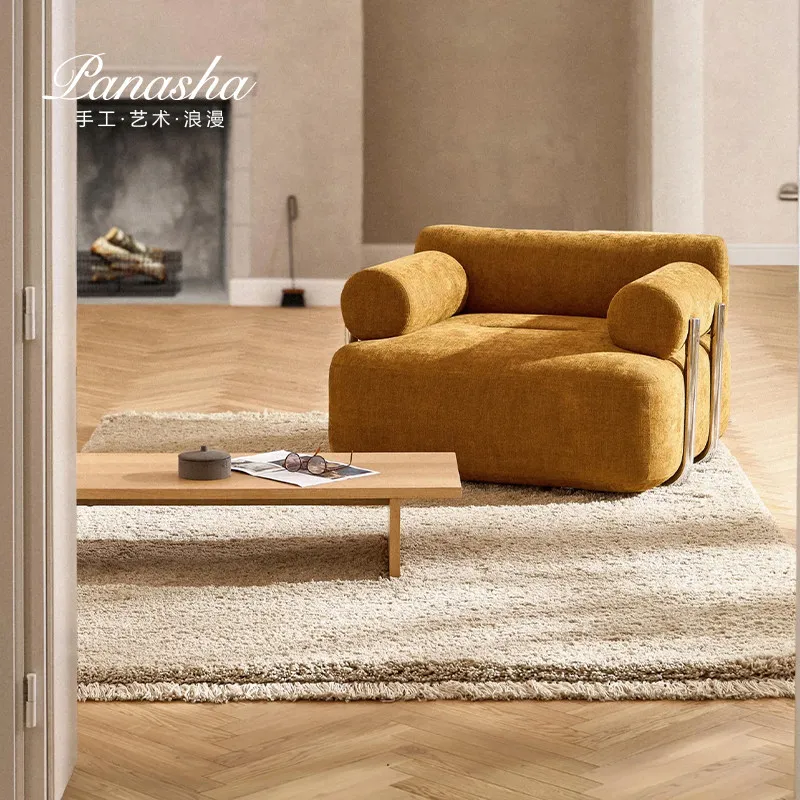 Minimalist Luxury Tassel Carpet Living Room Solid Color Balcony Cloakroom Coffee Table Floor Mat Thick Bedroom Carpets Bedside