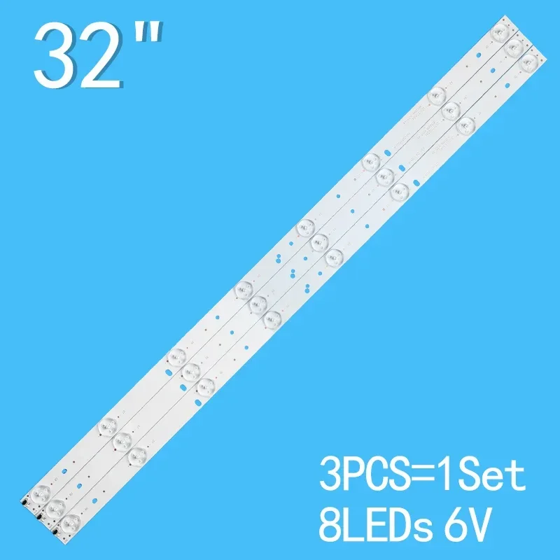 3Pcs/Set LED Backlight Strip 303TT315041 0D315D08-ZC17F-04 TVD1801-32 For TD SYSTEMS K32DLT1H A320ED2TU3 LC320TU3A TQL32R4PR005