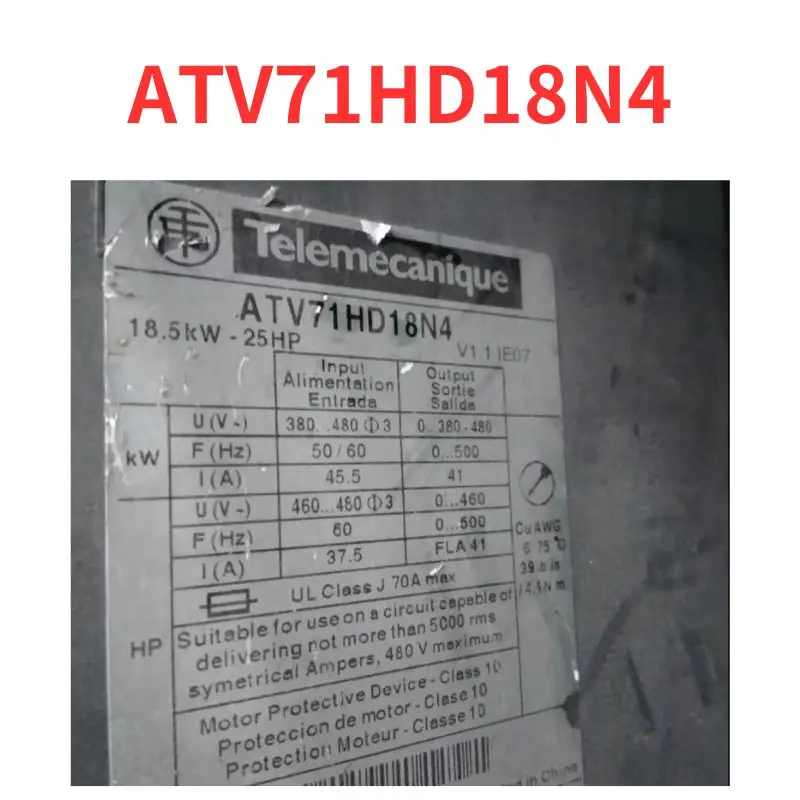 

Second-hand ATV71HD18N4 inverter test OK Fast Shipping