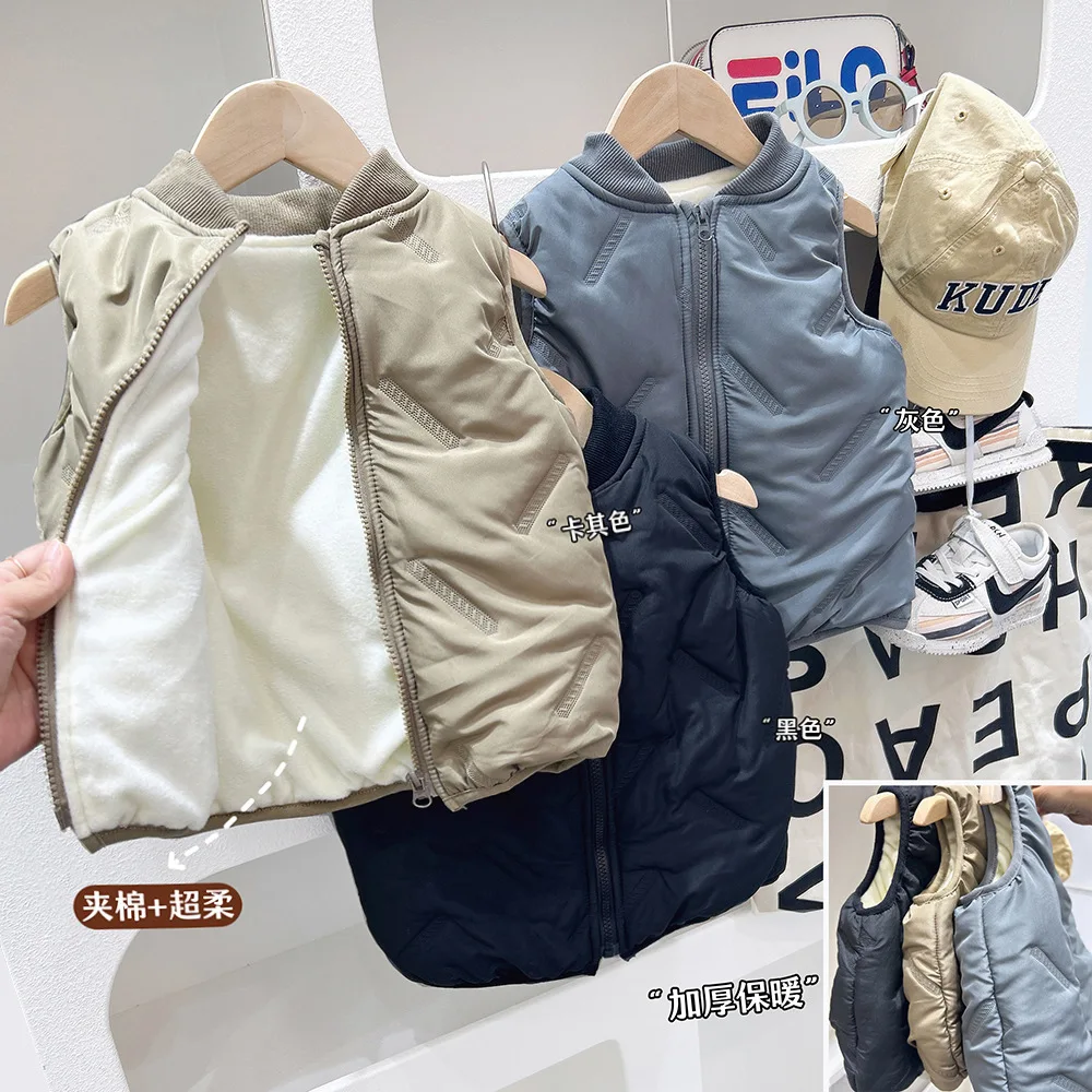 

Children's Vest Autumn and Winter New Thickened Outer Wear 2025 Boys Baby Vest