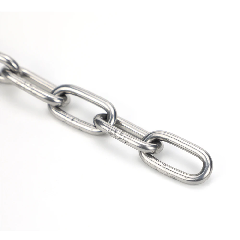 1 Meter 304 Stainless Steel Outdoor Long Short Link Chain Waterproof and Anti-rust For Lifting Binding