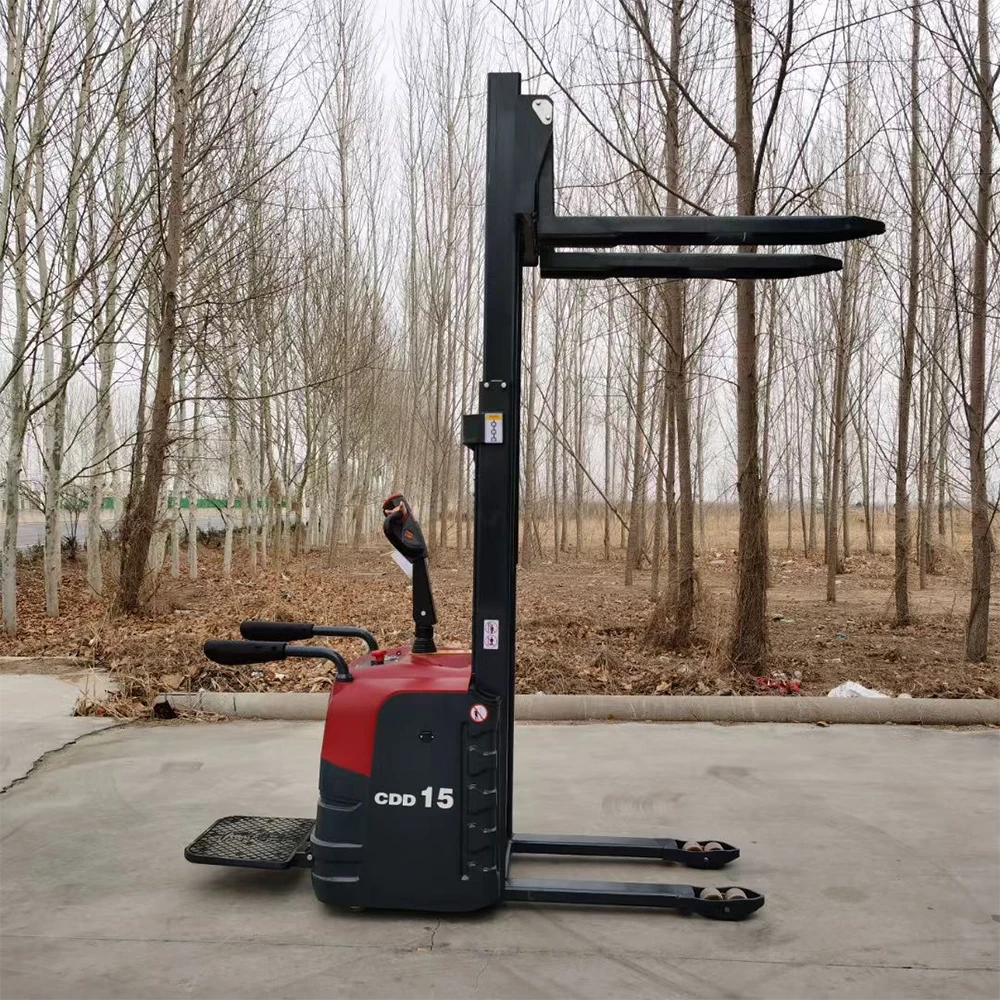 Electric Pallet Stacker 1.5 Ton 2 Ton Walk Behind Electric Forklift Stacker for Industrial Warehouse Material Handling Pro