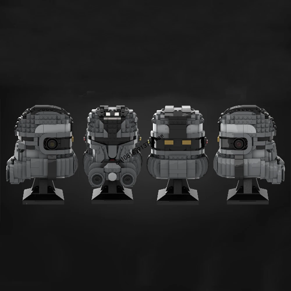 New Famous Space Wars Movie Series Helmet Moc Particle Classic Detachable Custom Puzzles Diy Creative Ideas Bricks Toys Kid Gift