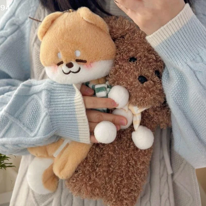 

Cute Cartoon Plush Scarf Little Dog Pencil Case Kawaii Plush Animal Doll Bag Multifunctional Large Capacity Stationery Bag