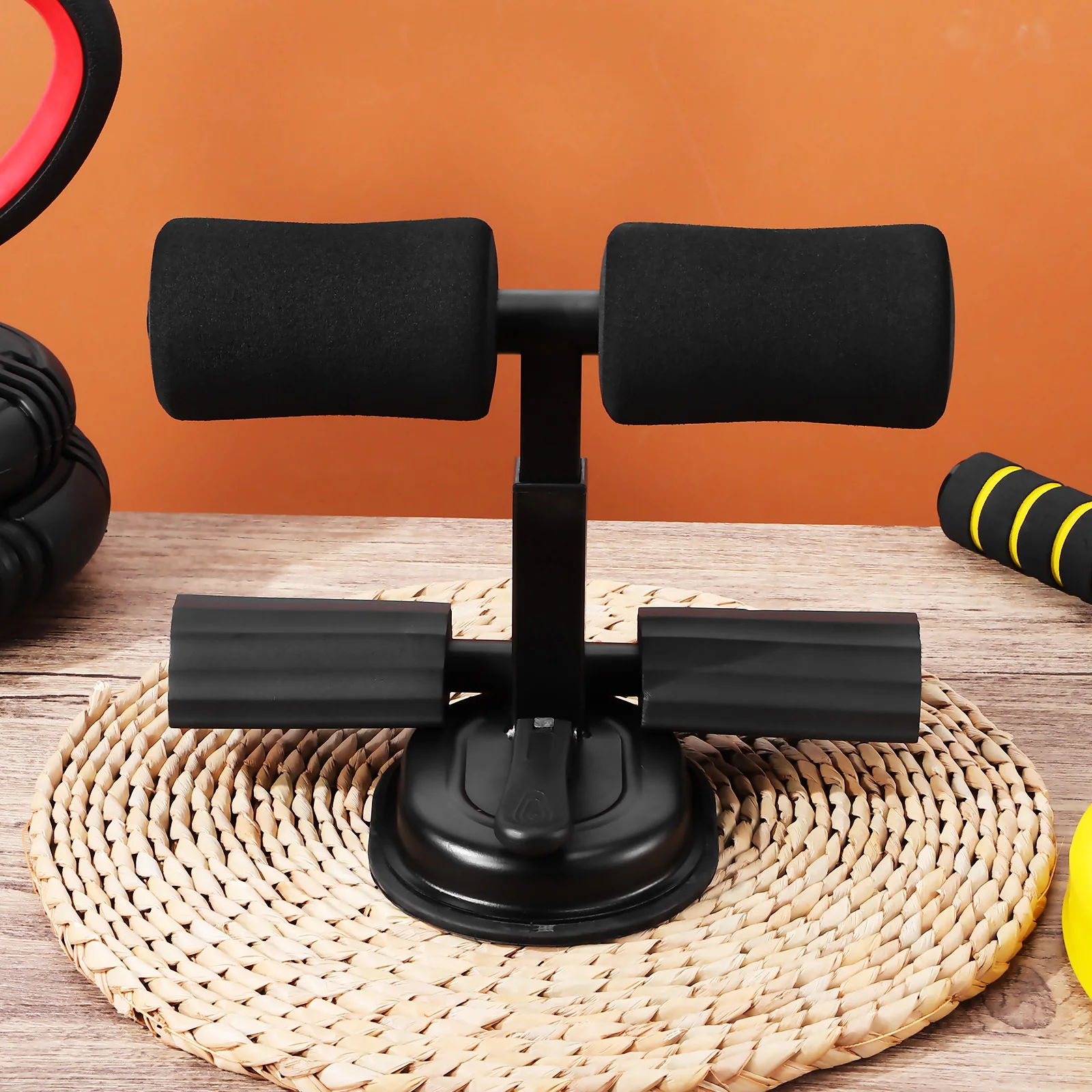 

Sit Up Bar Adjustable Floor Holder Multifunctional Sit Up Machine Foot Holder for Abdominal Core Workout Equipment Home Fitness