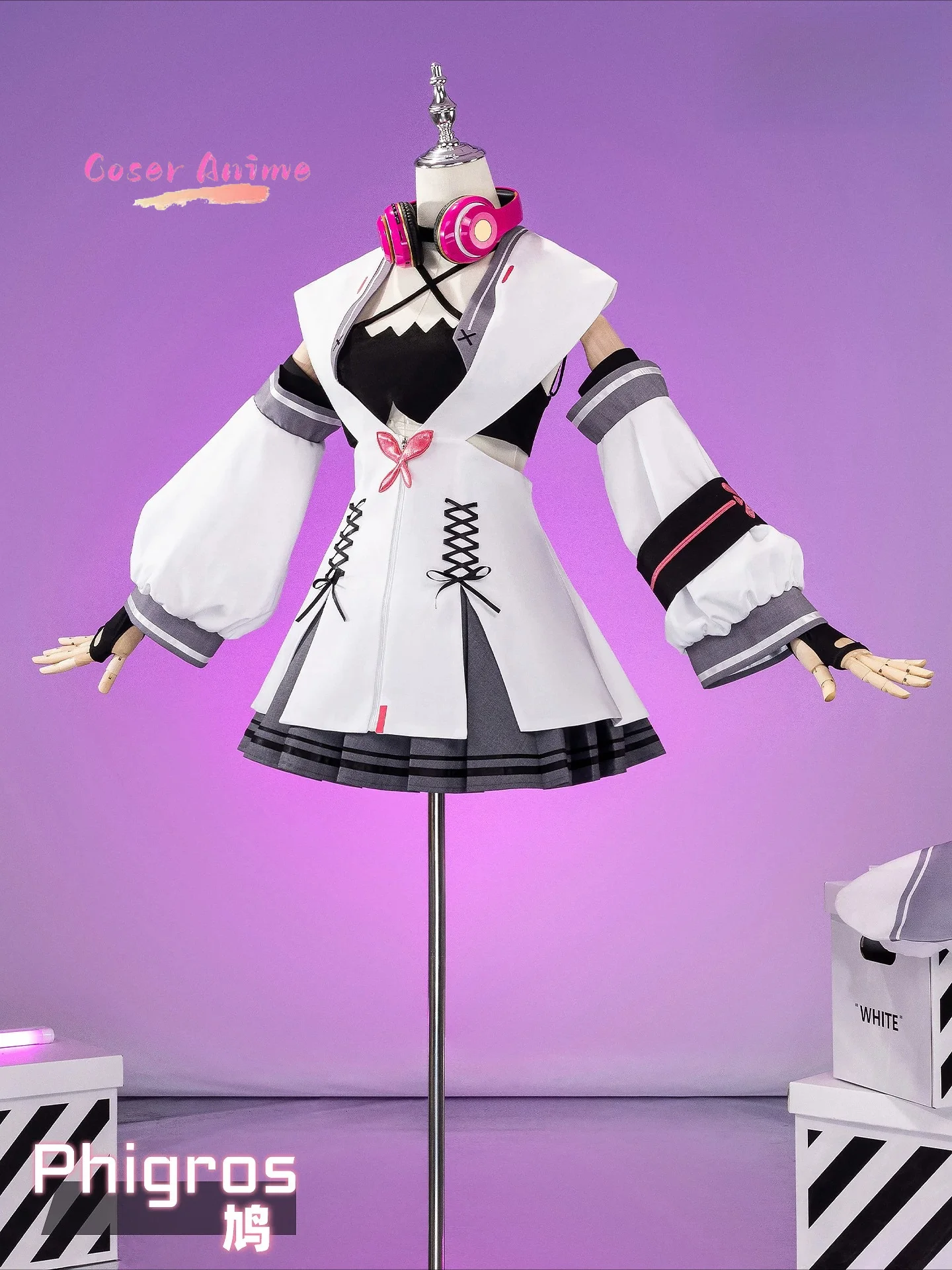 Anime Cosplay Clothes - Game phigros Geopelia Cosplay Costume Uniform
